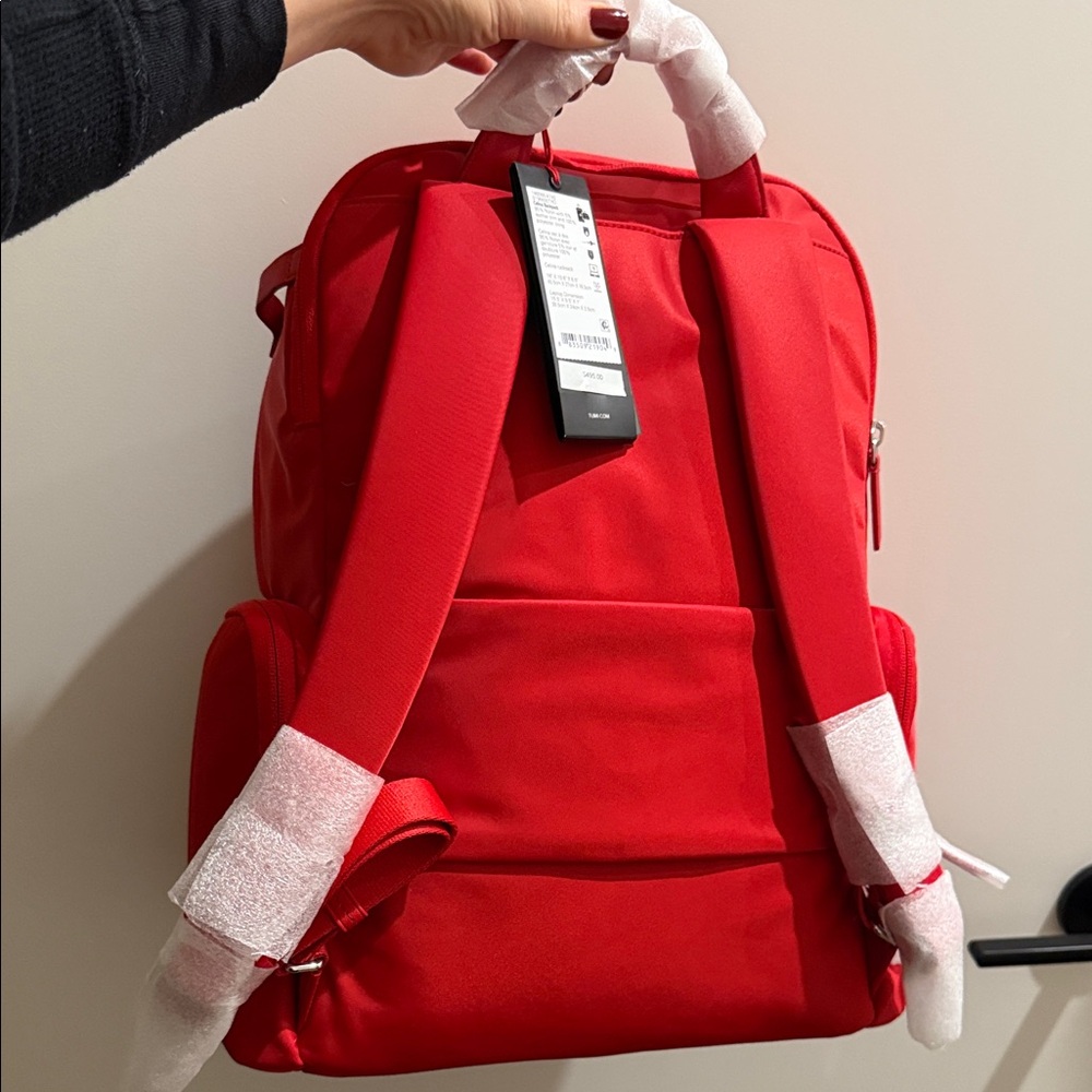 NEW! TUMI Voyageur Celina Red Women's Travel/Commute Backpack - Picture 4 of 5